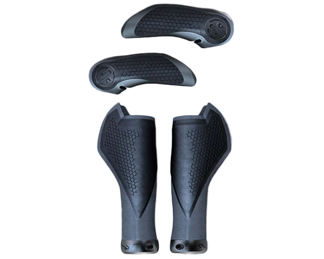 Cube Natural Fit Griffe Comfort Bar Ends Medium (Paar) | Black N Grey