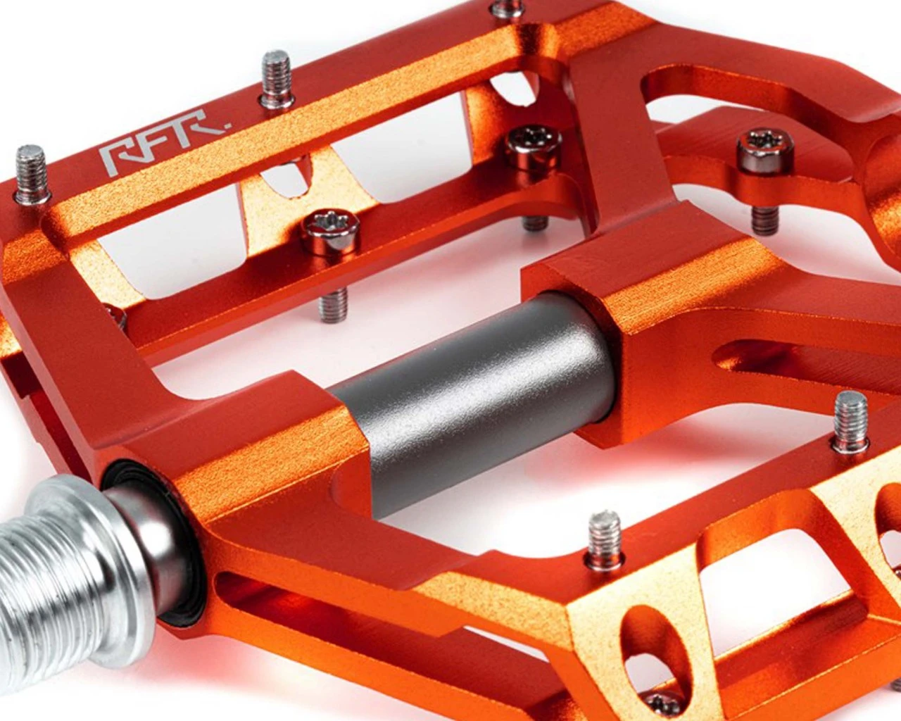 Cube RFR Pedale Flat SLT 2.0 (Paar) | Orange N Grey – Bild 2